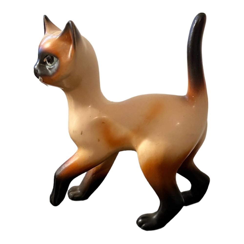 Vintage Norcrest China Siamese Cat Porcelain Figurine Japan - Picture 2 of 12